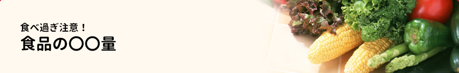 食品の〇〇量